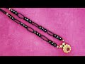 easy  crystal mangalsutra making // how to make mangalsutra