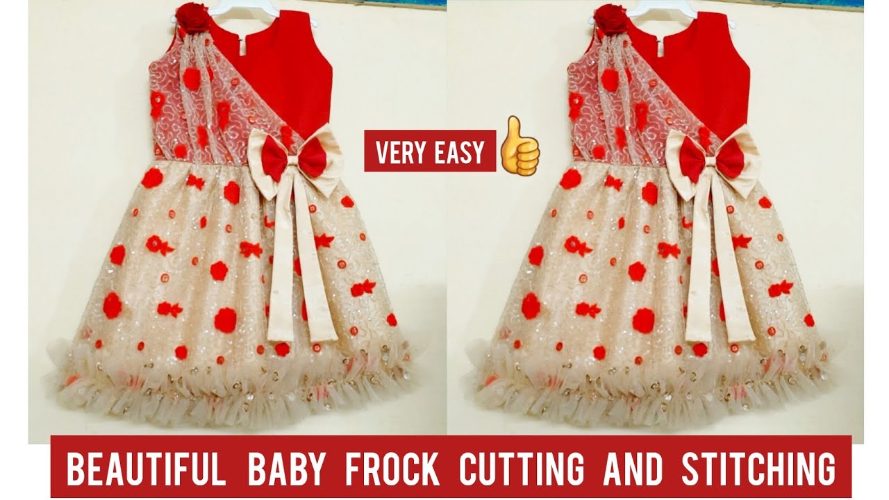 Baby girl frock cutting and stitching | latest frock design 2020 - YouTube