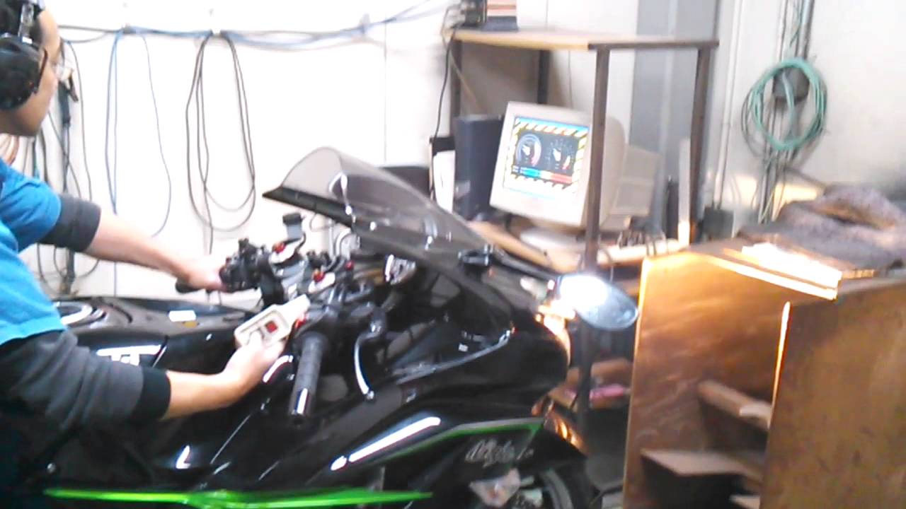 ZX14R NOS パワーチェック 2 カスタムバイク - YouTube