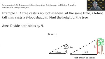 Trigonometry Video 1.2.6 More Similar Triangle Examples