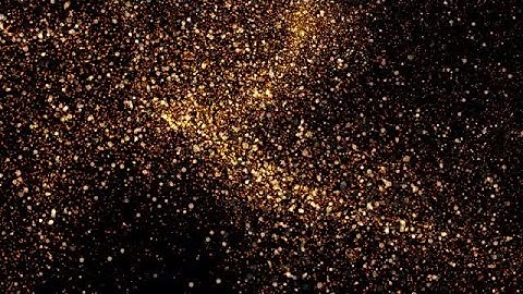 Golden Dust Of Particles Stock Motion Graphics