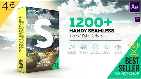 Handy Seamless Transitions 4.6 | Bestseller VideoHive # Recursos para Youtubers