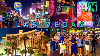 Las Vegas Walk on a Great Night Part 5/7, Nevada USA 4K - UHD