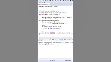 Java Program to Check Magical Number! 🔢✨ #shorts