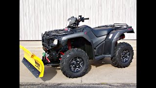 SOLD! 2018 Honda Foreman Rubicon 4x4 Automatic Deluxe TRX500FA7 with Meyer Plow and Warn Winch.