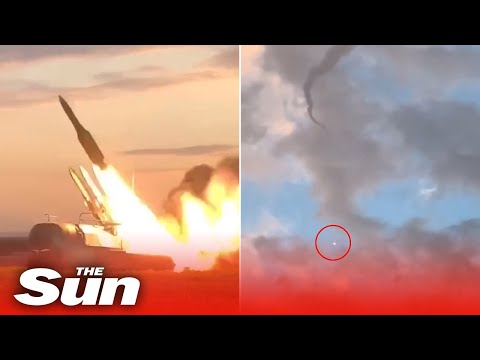 Ukrainian missile BLOWS Russian target out of the sky with direct hit