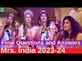 Mrs india 202324  final questions and answers complete playlist in description box