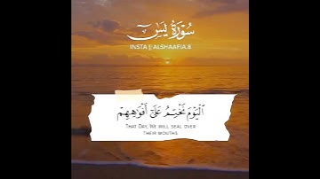 اليوم نختم على افواههم وتكلمنا ايديهم 🍁 حالات واتس اب دينية قصيرة مؤثرة قرآن كريم تلاوة خاشعة انستا