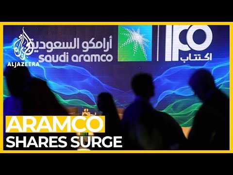 Saudi Aramco shares surge 10 percent on stock market debut