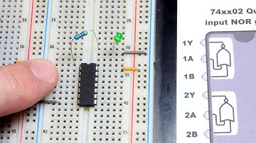 7402 quad 2 input NOR gate integrated circuit 74HC02 quick look at electronics component
