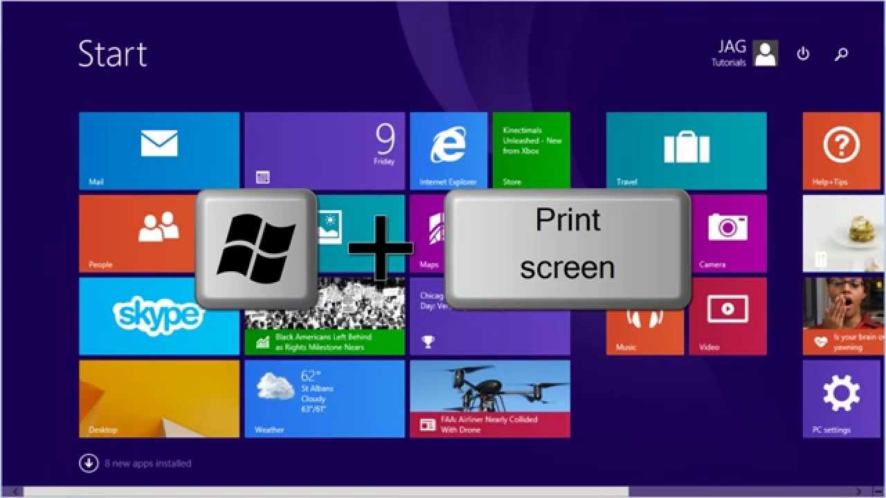 Windows 8 8 1 How To Take A Screenshot Tutorial Youtube