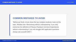 SS 3 Physics - Physics Practical: Common Experiments | Nigerian Curriculum screenshot 2