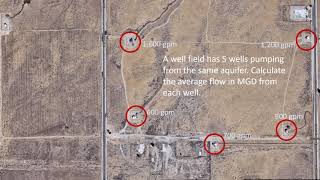 MGD Flow from multiple wells | Texas Class B Groundwater Math