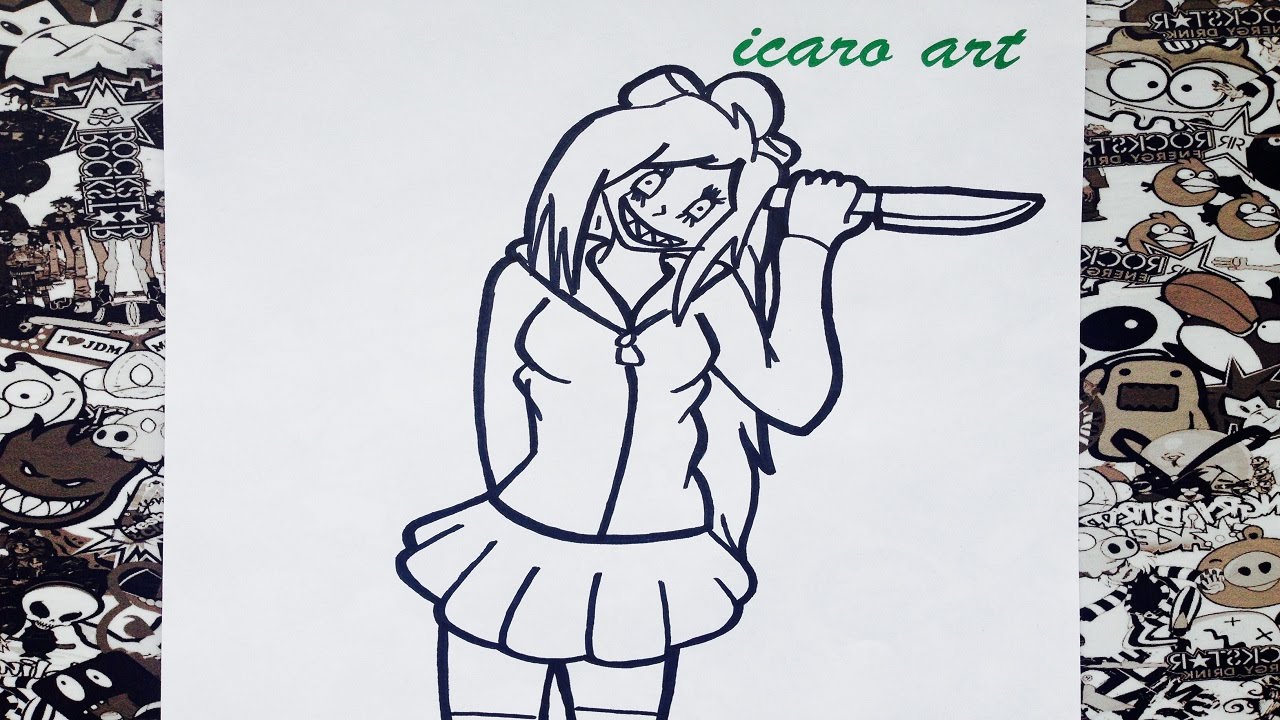 Como dibujar a nina the killer | how to draw nina the killer