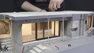 How to Make Amazing House(model) #4 - Concrete slab & electric wiring by MCKook 100,241 views 3 years ago 4 minutes, 28 seconds
