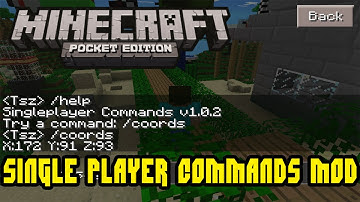 SINGLE PLAYER COMMANDS MOD FOR MINECRAFT POCKET EDITION