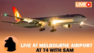 🔴LIVE NIGHT Plane Spotting at MELBOURNE AIRPORT AUSTRALIA ft. TURKISH AIRLINES!