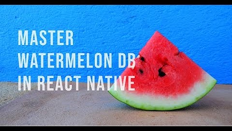 How to use watermelon db in react native