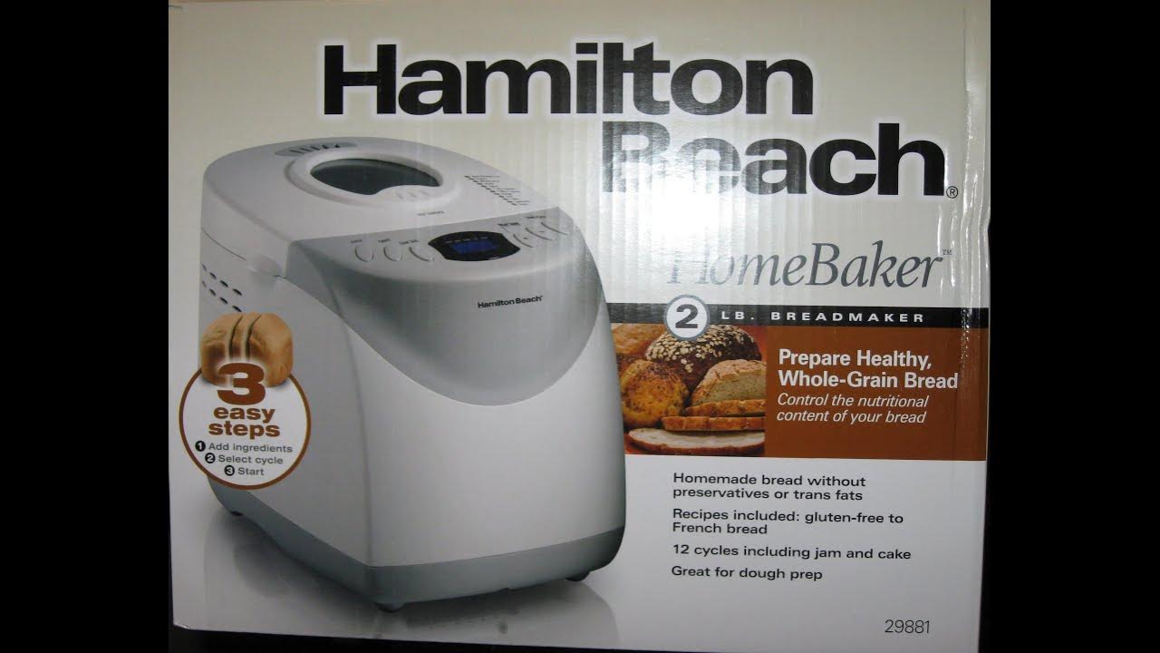 product review HAMILTON BEACH Home Baker Model 29881 my new bread
