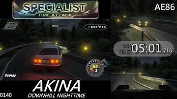[Replay] Initial Unity AKINA 秋名山 AE86，TIME ATTACK，頭文字 Unity，頭文字D，DOWNHILL，NIGHTTIME，SPECIALIST