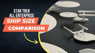 Star Trek : All Enterprise Ships 🚀 Size Comparison 3D