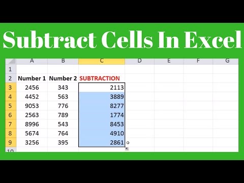 How to Subtract Cells in Microsoft Excel 2017