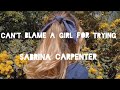 和訳 [ Can't blame a girl for trying ] Sabrina Carpenter