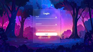 Responsive Animated Login Form using HTML and CSS