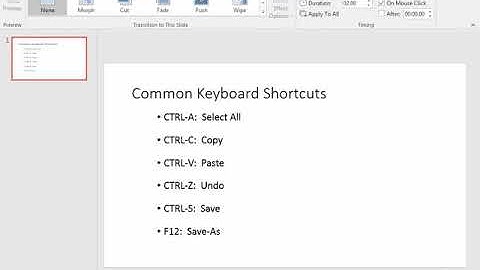 Using KeyTips and Keyboard Shortcuts in PowerPoint 2016