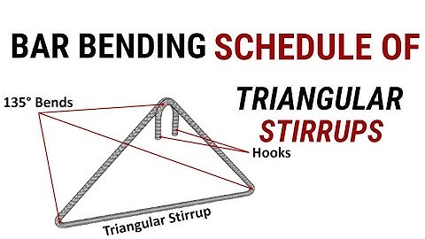 BBS of triangular Stirrups/Ties | Bar bending schedule | Cutting length of Stirrups | Civil Tutor