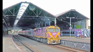 V/Line N Class Diesel Trains at Geelong Railway Station