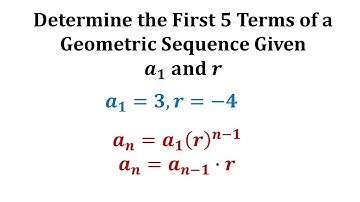 Determine the First 5 Terms of a Geometric Sequence Given the First Term and Common ratio (Negative)
