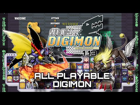 SPOILER Project Digimon Version 1 13 Digimon Rumble Arena HD Fangame All Playable Digimon 