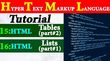 HTML-Tables#2 in html and Types of LISTS#1 in html description list  |Whats Tech|