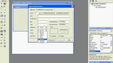 date and time in the statusbar