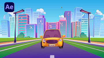 2D Animation - Car Looping Animation In After Effects Tutorial