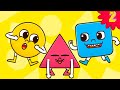 Shapes Song - Circle Triangle Square! Learn English Vocabulary for toddlers! Educational Video