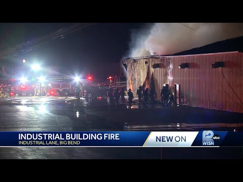 Crews battle massive fire at industrial park in Big Bend