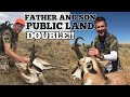 FATHER AND SON SPEED GOAT DOUBLE! | Public Land | WHITETAIL FIT