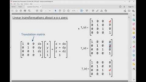 Homogeneous & Rotation Transformations