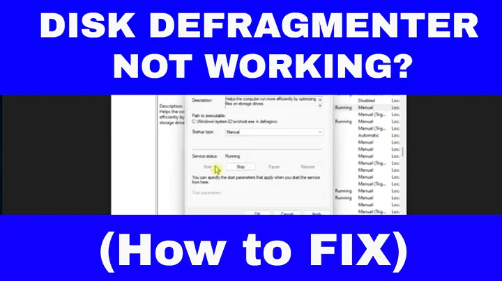 How to FIX Disk Defragmenter Not Working in Windows 11/10