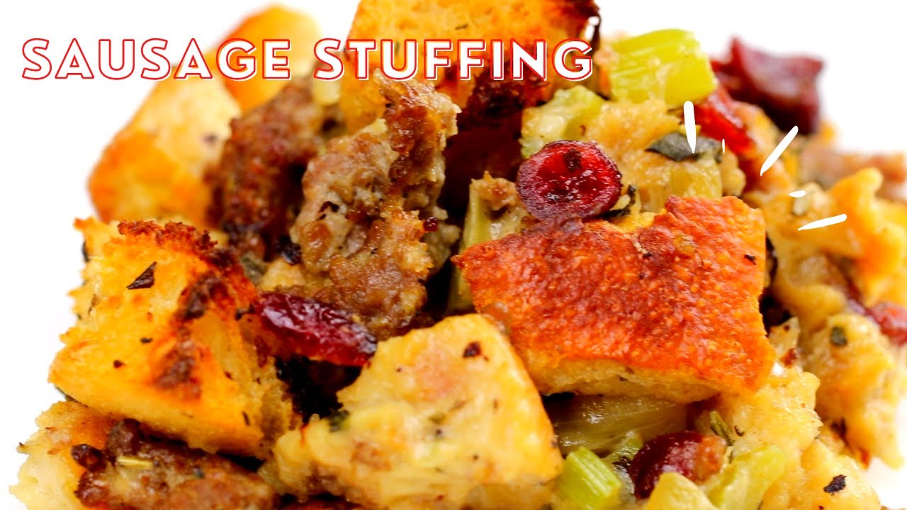 Sausage Stuffing - Traditional Sausage Stuffing - YouTube