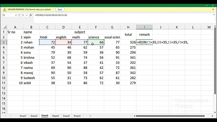 Excel tutorial video | Remark formula