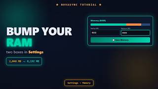 Set Your Minecraft Server RAM Without Editing Files — NovaSync