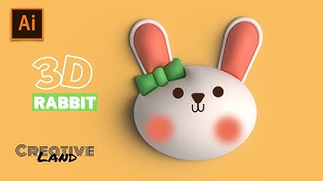 How to make 3D Rabbit In Adobe Illustrator | Adobe illustrator tutorial