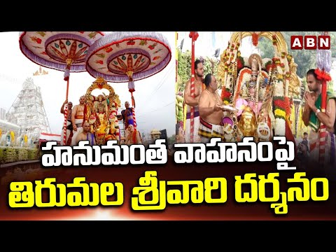 హనుమంత వాహనంపై తిరుమల శ్రీవారి దర్శనం | Hanumantha Vahanam | Tirumala Brahmotsavam 2025 | ABN Telugu - ABNTELUGUTV
