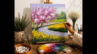Can you paint a bouquet in 31 minutes? - Step-by-Step Acrylic Tutorial for Beginners
