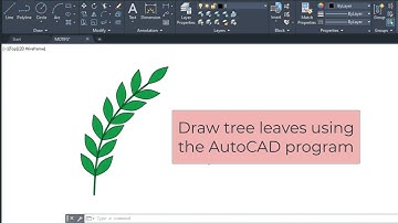 Draw Tree leaves using the autocad program