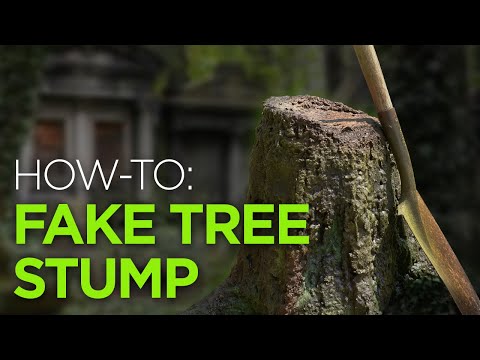 DIY Fake Tree Stump With Spray Foam