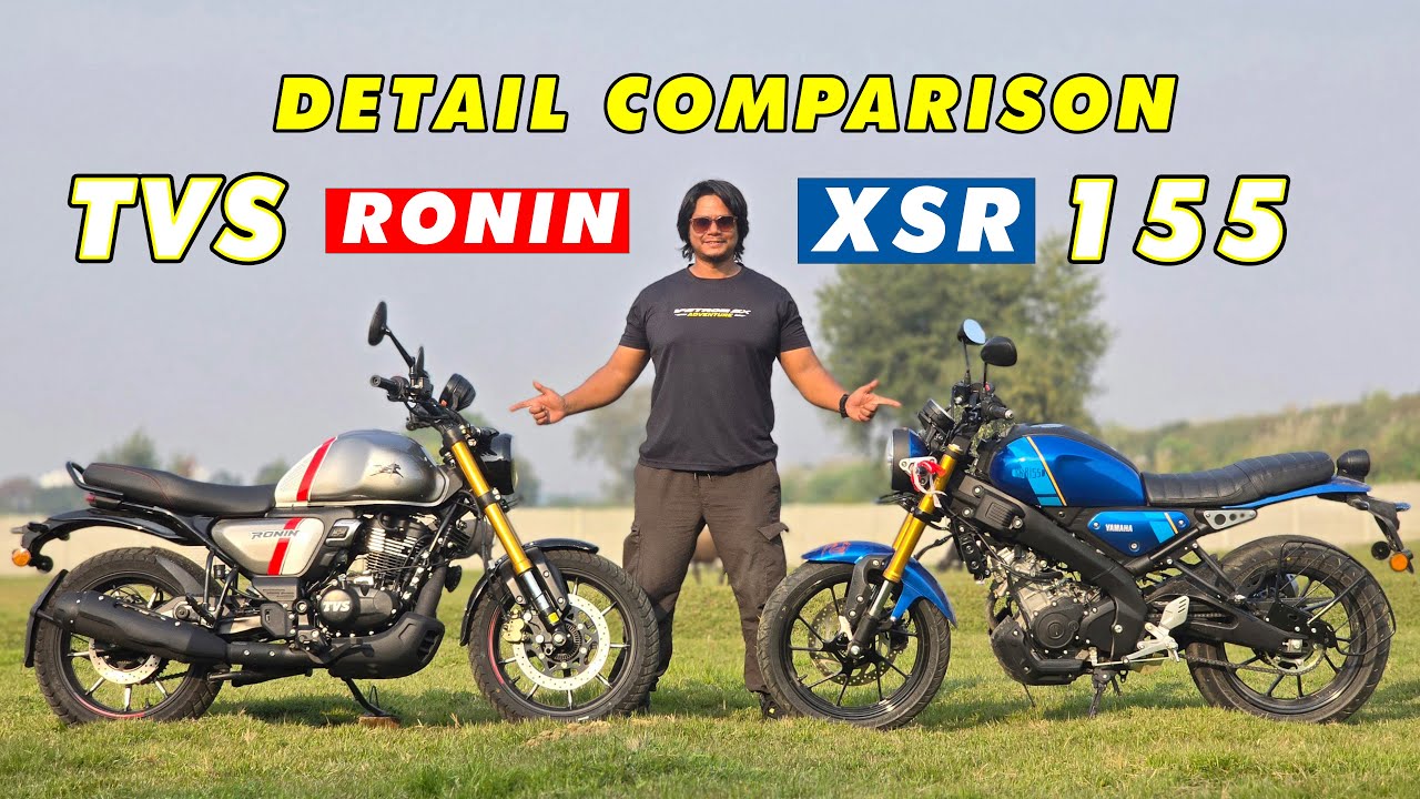 2025 TVS Ronin vs Yamaha XSR 155 | Full Walkaround Comparison | Features, Design & Changes Explained